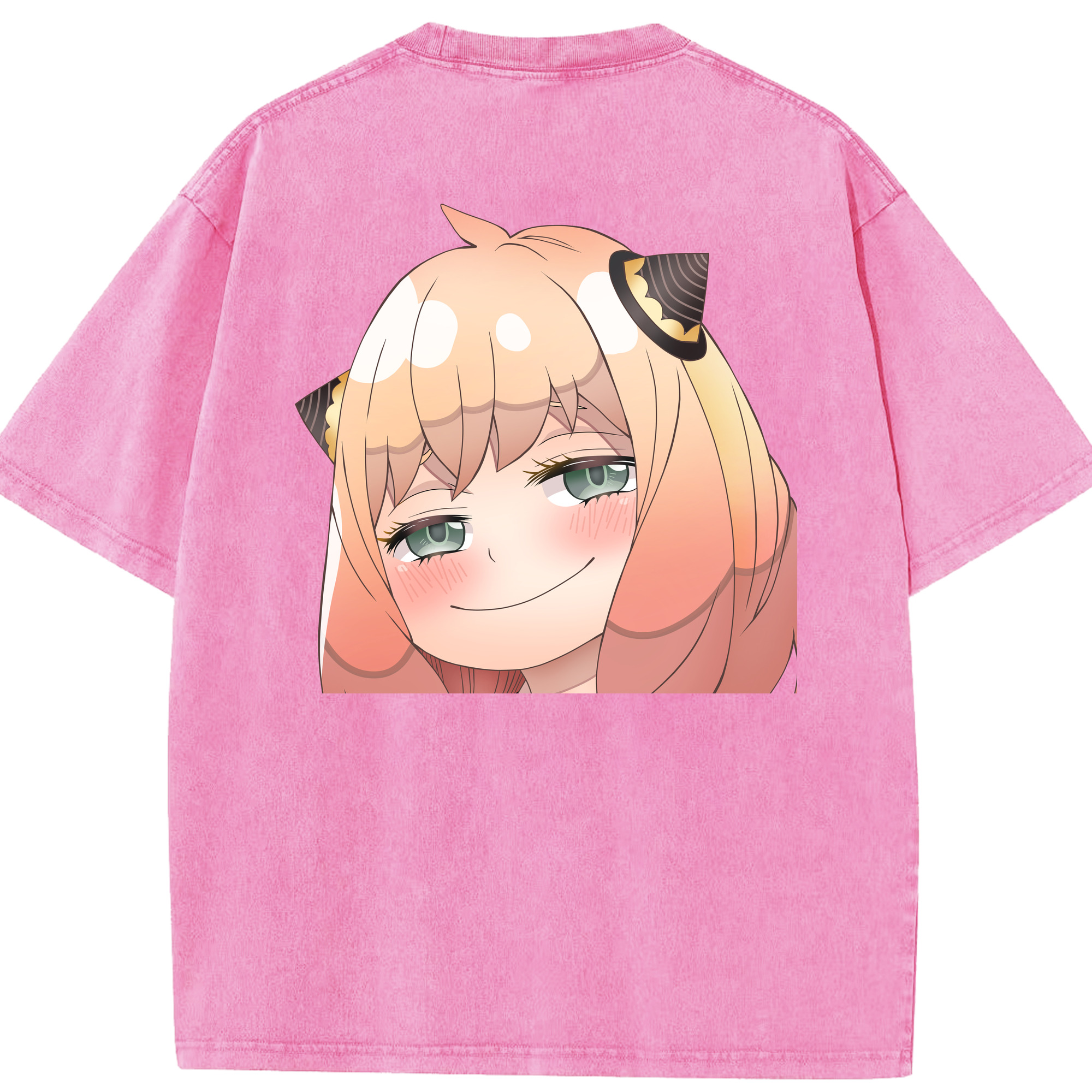 （画像用） SPY×FAMILY间谍家家酒 綿100% ヴィンテージ風 半袖Tシャツ（背面プリント）